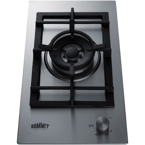 Summit Appliance - 12" Built-In Gas Cooktop with 1 Burner - Stainless Steel