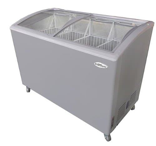 Premium Levella - 10.9 cu. Ft Chest Freezer With Curved Glass Top - White