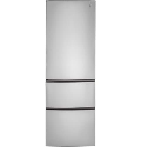 GE - 11.9 Cu. Ft. Bottom-Freezer Counter-Depth Refrigerator with Compact 24" Width - Stainless Steel