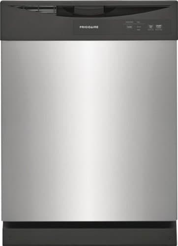Frigidaire - 24" Front Control Built-In Dishwasher with Energy Saver Dry, 62dba - Stainless Steel