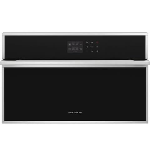 Monogram - Minimalist 30" Built-In Single Electric Convection Wall Oven with Steam and Combination Cooking - Stainless Steel