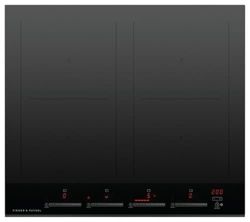 Fisher & Paykel - 24 Inch 4 Zone Induction Cooktop with SmartZone - Black
