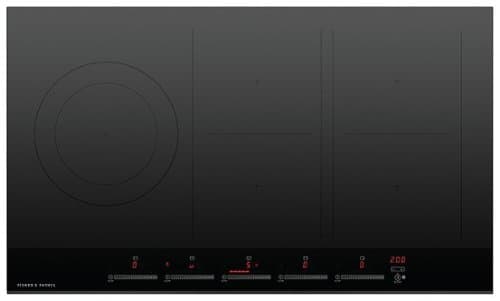 Fisher & Paykel - 36 Inch 5 Zone Induction Cooktop with SmartZone - Black