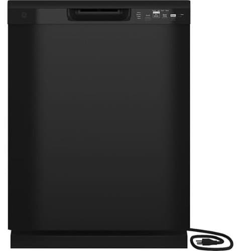 GE - 24" Front Control Built-In Plastic Tub Dishwasher with Dry Boost and 59 dBA - Black