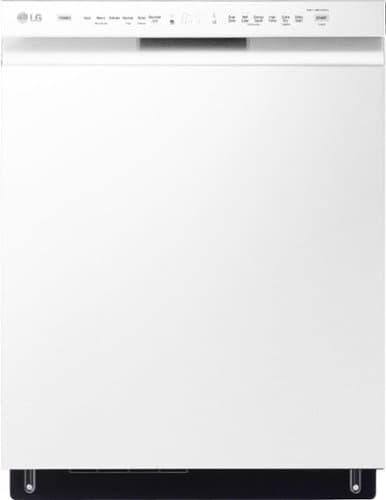 LG - 24" Front Control Built-In Stainless Steel Tub Dishwasher with 3rd Rack, QuadWash, and 48dba - White