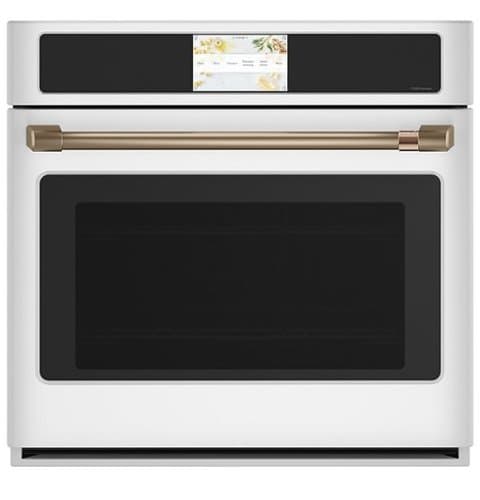 Café - 30" Built-In Single Electric Convection Wall Oven with True European Convection and In-Oven Camera, Customizable - Matte White