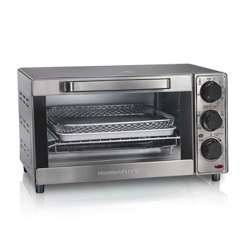Hamilton Beach - Sure-Crisp 4-Slice Air Fryer Toaster Oven - Stainless Steel