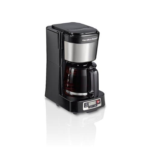 Hamilton Beach - Compact 5-Cup Coffee Maker with Programmable Timer - Black