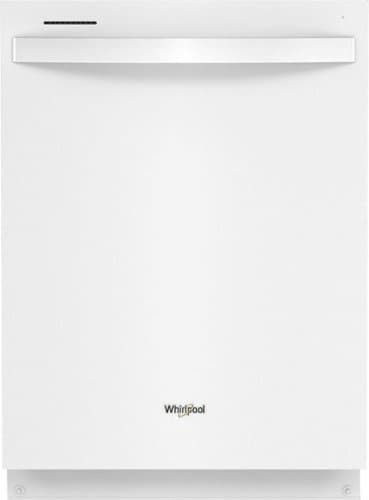 Whirlpool - 24" Top Control Built-In Stainless Steel Tub Dishwasher with Large Capacity Tall Top Rack and 50 dBA - White