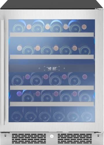 Zephyr - Presrv 24 in. 37 Bottle ADA Dual Zone Wine Cooler - Stainless Steel/Glass