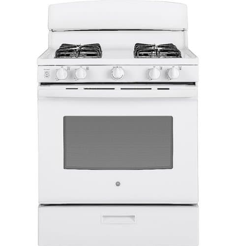 GE - 4.8 Cu. Ft. Freestanding Gas Range - White