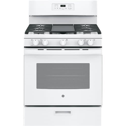 GE - 5.0 Cu. Ft. Freestanding Gas Range - White
