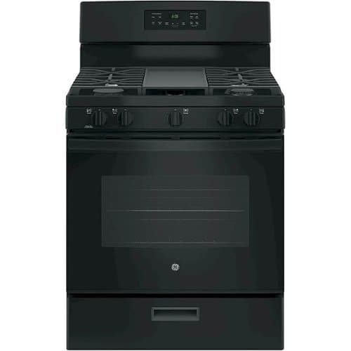 GE - 5.0 Cu. Ft. Freestanding Gas Range - Black