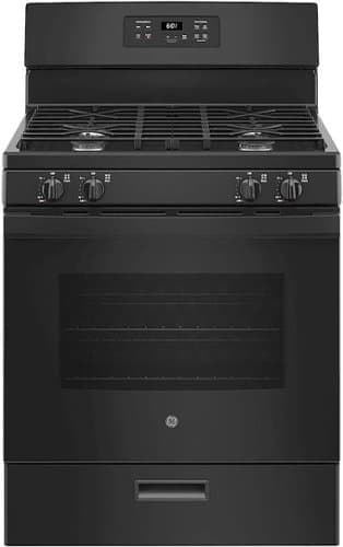 GE - 4.8 Cu. Ft. Freestanding Gas Range - Black
