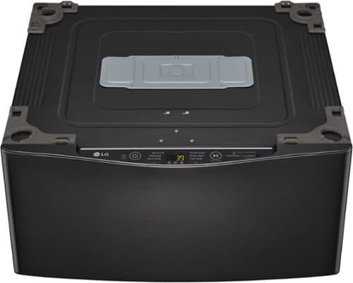 LG - SideKick 1.0 Cu. Ft. High-Efficiency Top Load Pedestal Washer with 3-Motion Technology - Black Steel