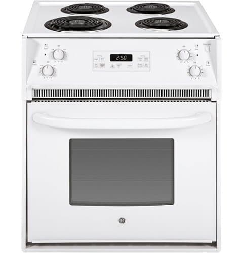 GE - 3.0 Cu. Ft. Self-Cleaning Drop-In Electric Range - White