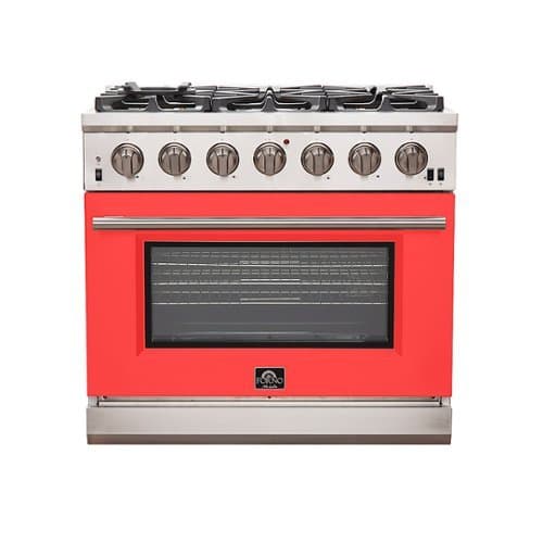 Forno Appliances - Capriasca 5.36 Cu. Ft. Freestanding Gas Range with Convection Oven - Red