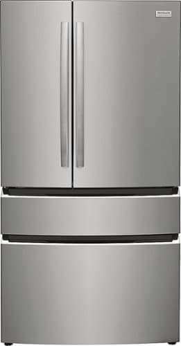 Frigidaire - Gallery 27.2 Cu. Ft. 4-Door French Door Refrigerator with Door-Edge Water Dispenser - Smudge Proof Stainless Steel