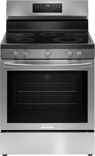 Frigidaire - Gallery 5.3 Cu. Ft. Freestanding Electric Total Convection Range with No Preheat and Air Fry - Stainless Steel