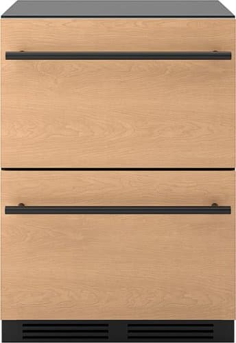 Zephyr - Presrv 5.1 Cu. Ft. Built-In Dual Zone Compact Refrigerator Drawers - Custom Panel Ready