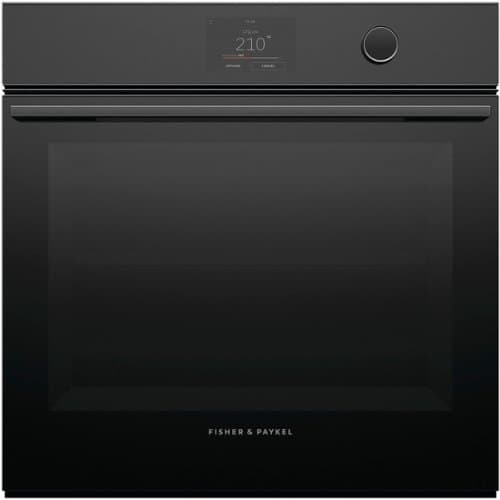 Fisher & Paykel - 24" Built-in Singel Electric Combination Steam Wall Oven with 3 Cu. Ft. Oven Capacity - Black