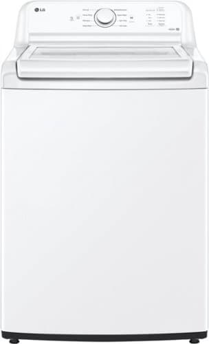 LG - 4.3 Cu. Ft. High-Efficiency Top Load Washer with SlamProof Glass Lid - White