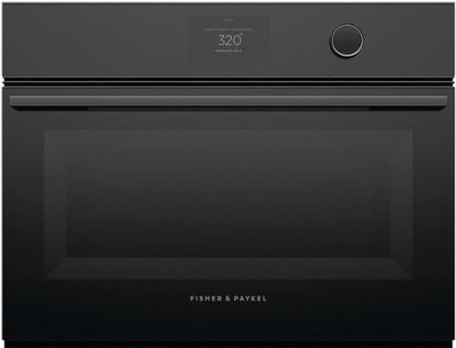 Fisher & Paykel - 24" Built-in Single Electric Convection Speed Wall Oven - Black