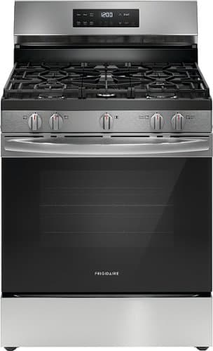 Frigidaire - 5.1 Cu. Ft. Freestanding Gas Range with Quick Boil Burner - Stainless Steel