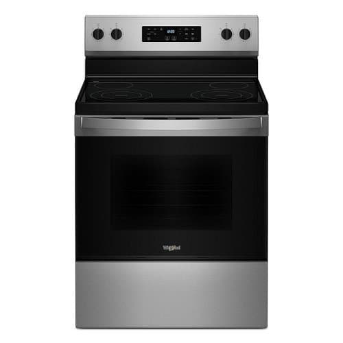 Whirlpool - 5.3 Cu. Ft. Freestanding Electric Range with Cooktop Flexibility - Stainless Steel