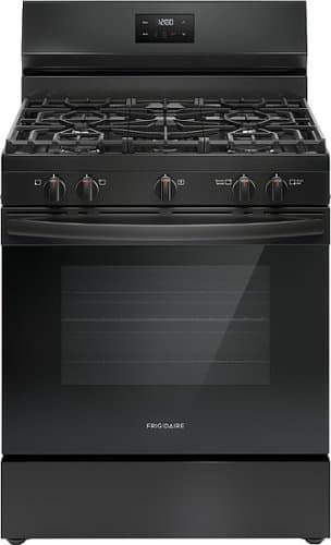 Frigidaire - 5.1 Cu. Ft Freestanding Gas Range with Quick Boil Burner - Black