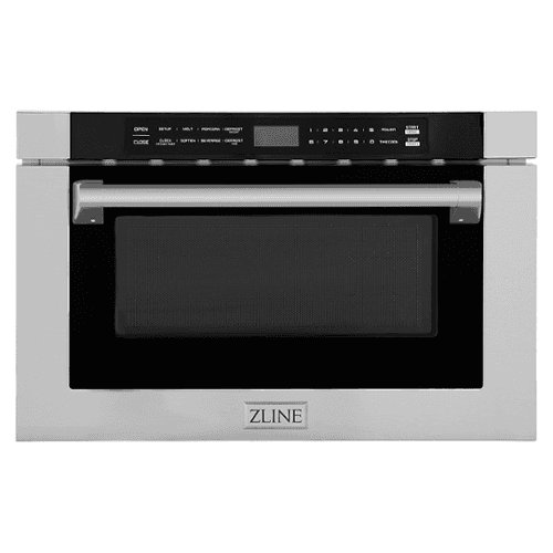 ZLINE - 24" 1.2 cu. ft. Built-in Microwave Drawer with a Traditional Handle - Stainless Steel