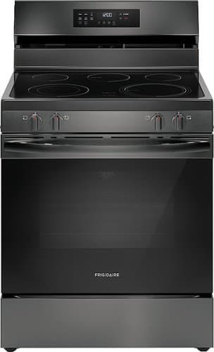 Frigidaire - 5.3 Cu. Ft. Freestanding Electric Range with Air Fry - Black Stainless Steel
