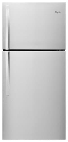 Whirlpool - 19.2 Cu. Ft. Top-Freezer Refrigerator - Monochromatic Stainless Steel