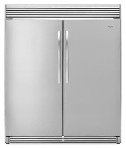 Whirlpool - SideKicks 17.7 Cu. Ft. Frost-Free Upright Freezer - Monochromatic Stainless Steel