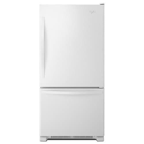 Whirlpool - 22 Cu. Ft. Bottom-Freezer Refrigerator with SpillGuard Glass Shelves - White