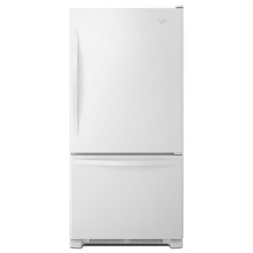 Whirlpool - 18.7 Cu. Ft. Bottom-Freezer Refrigerator with Spillguard Glass Shelves - White