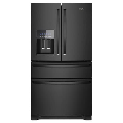 Whirlpool - 25 cu. ft. French Door Refrigerator with External Ice and Water Dispenser - Black