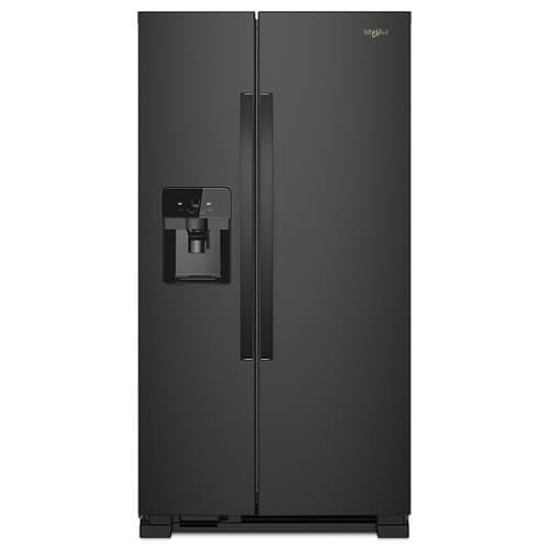 Whirlpool - 21.4 Cu. Ft. Side-by-Side Refrigerator - Black