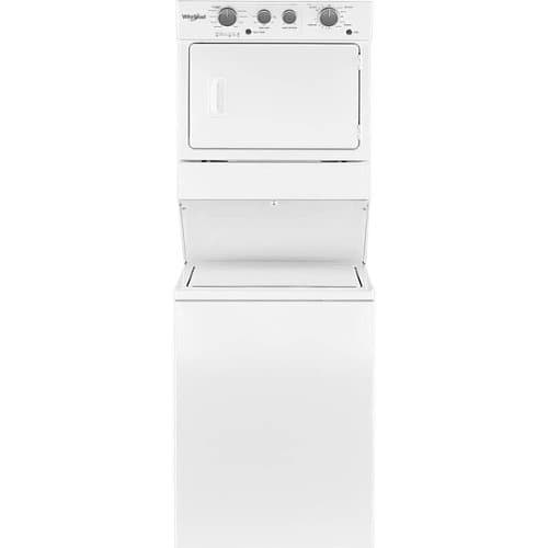 Whirlpool - 3.5 Cu. Ft. Top Load Washer and 5.9 Cu. Ft. Gas Dryer with Dual Action Agitator - White