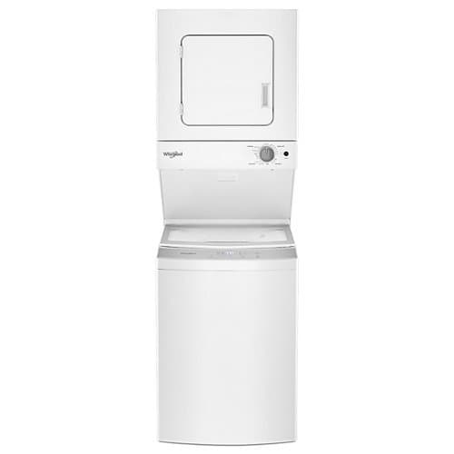 Whirlpool - 1.6 Cu. Ft. Top Load Washer and 3.4 Cu. Ft. Electric Dryer with Smooth Wave Stainless Steel Wash Basket - White