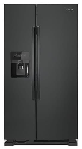 Amana - 21.4 Cu. Ft. Side-by-Side Refrigerator - Black