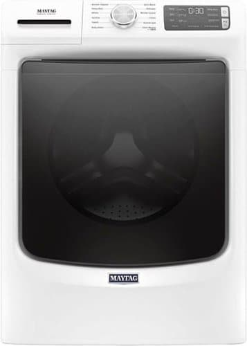 Maytag - 4.8 Cu. Ft. High Efficiency Stackable Front Load Washer with Steam and Fresh Hold - White
