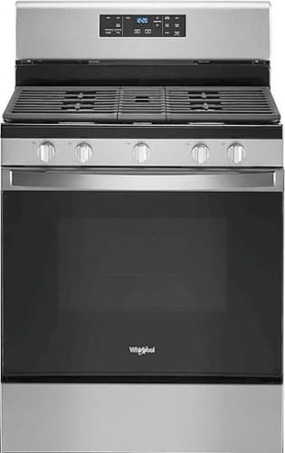 Whirlpool - 5.0 Cu. Ft. Freestanding Gas Range with Self-Cleaning and SpeedHeat Burner - Stainless Steel