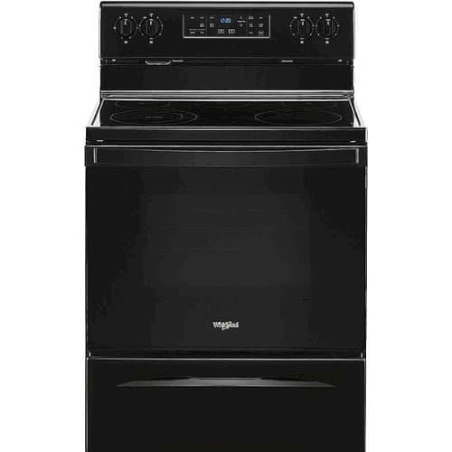 Whirlpool - 5.3 Cu. Ft. Freestanding Electric Range with Self-Cleaning and Frozen Bake - Black