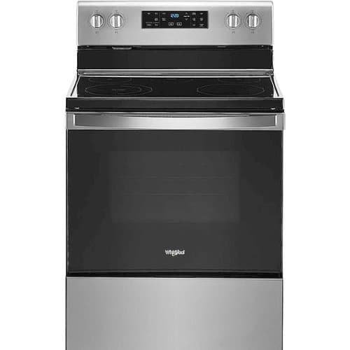 Whirlpool - 5.3 Cu. Ft. Freestanding Electric Range with Self-Cleaning and Frozen Bake - Stainless Steel