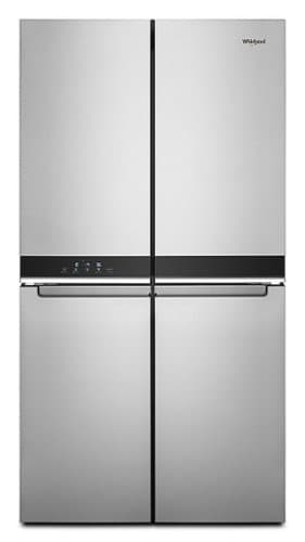 Whirlpool - 19.4 Cu. Ft. 4-Door French Door Counter-Depth Refrigerator with Flexible Organization Spaces - Stainless Steel
