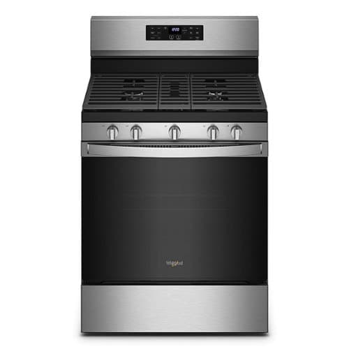 Whirlpool - 5.0 Cu. Ft. Gas Burner Range with Air Fry for Frozen Foods - Stainless Steel