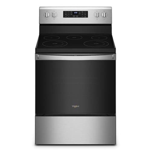 Whirlpool - 5.3 Cu. Ft. Freestanding Electric Convection Range with Air Fry - Stainless Steel