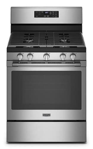 Maytag - 5.0 Cu. Ft. Gas Range with Air Fry for Frozen Food and Air Fry Basket - Stainless Steel