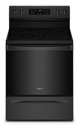 Whirlpool - 5.3 Cu. Ft. Freestanding Electric Convection Range with Air Fry - Black